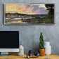 The Seine at Bougival in the Evening, 1870 - Floater Framed Canvas Print