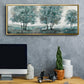 Teal Sentinel - Floater Framed Canvas Print