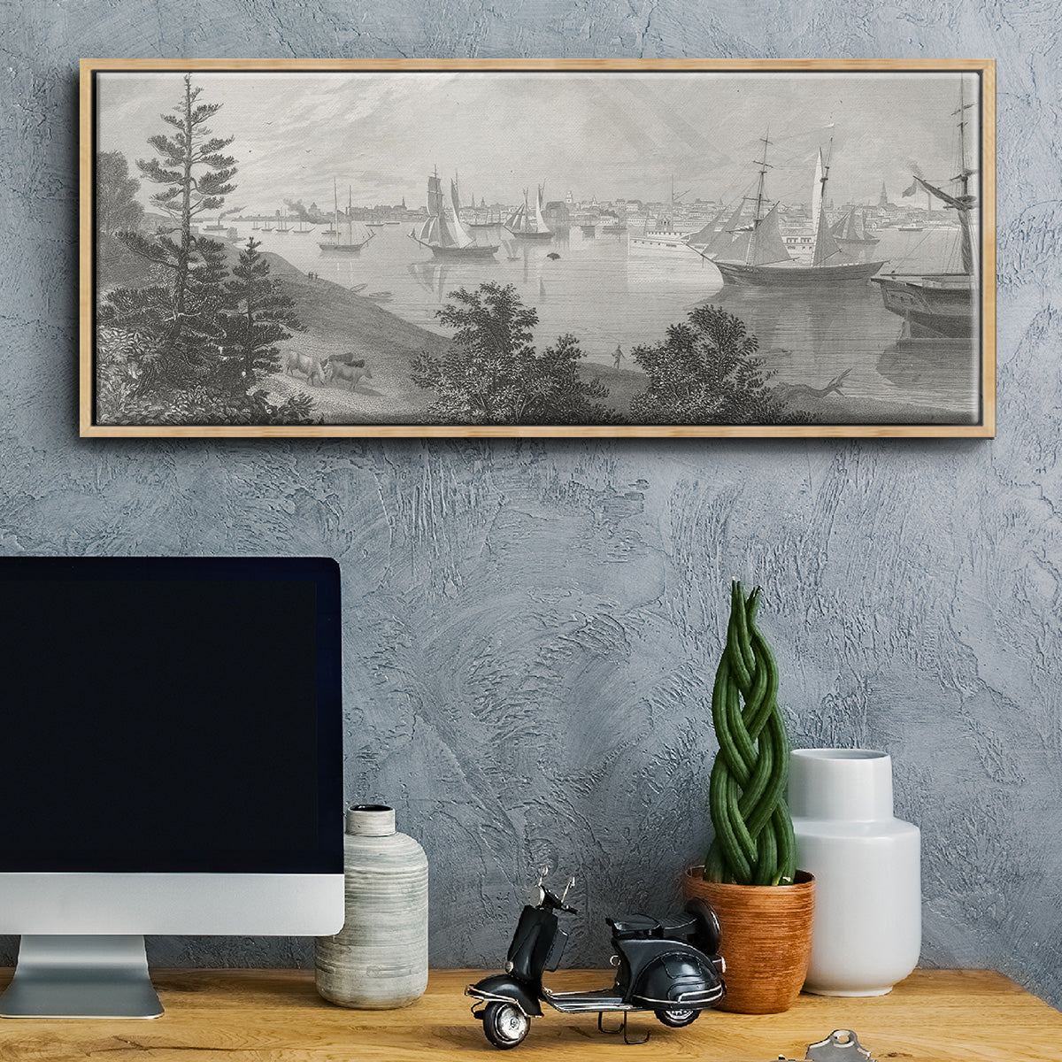 City of Detroit - Floater Framed Canvas Print