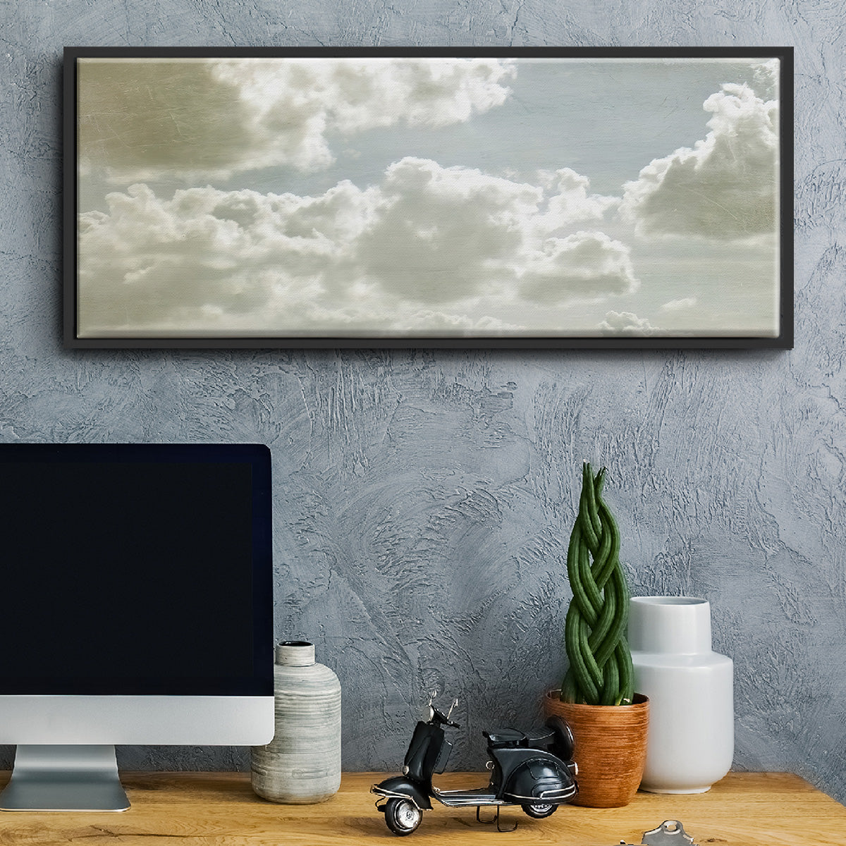 Sky Scrapers IV - Floater Framed Canvas Print
