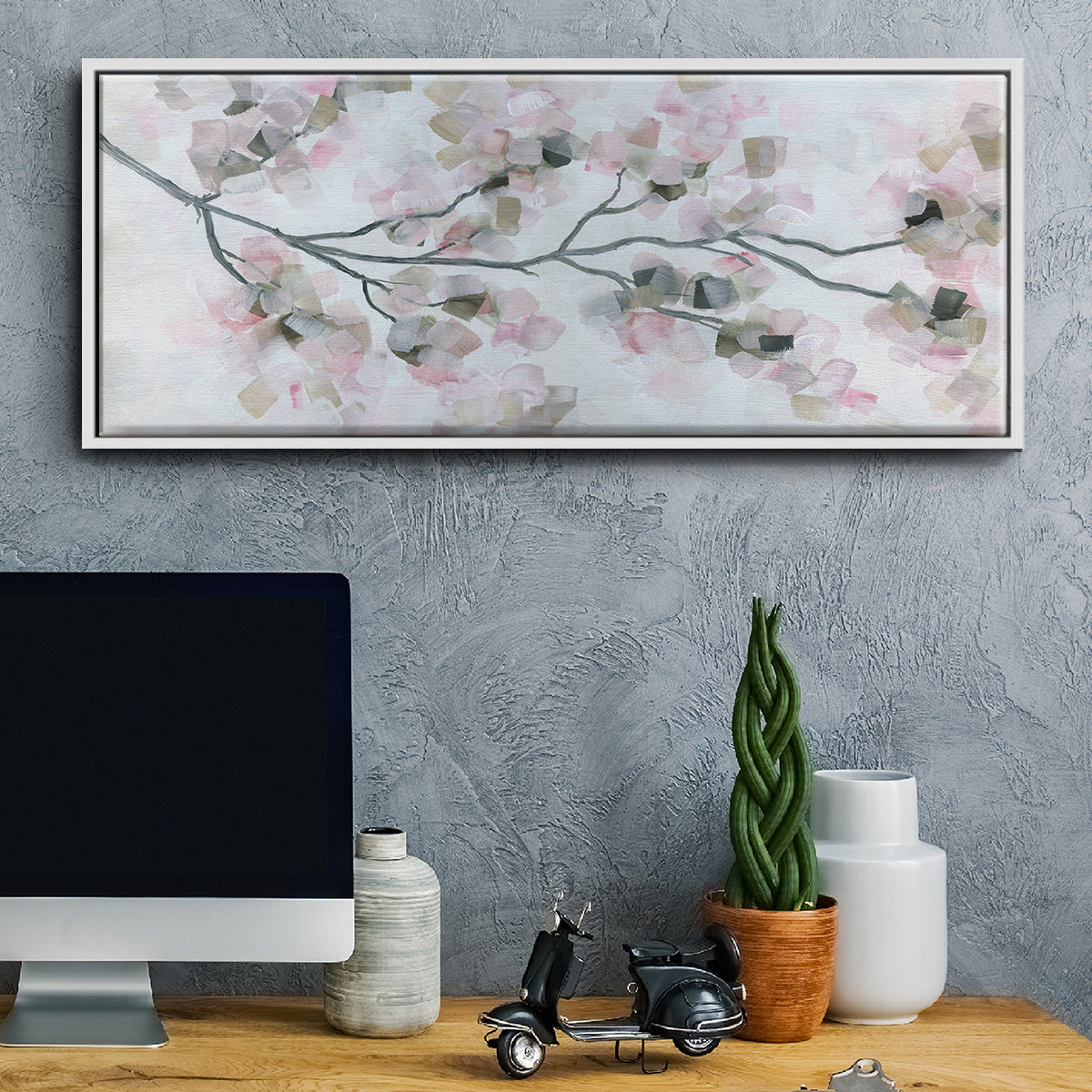 Cherry Blossoms - Floater Framed Canvas Print