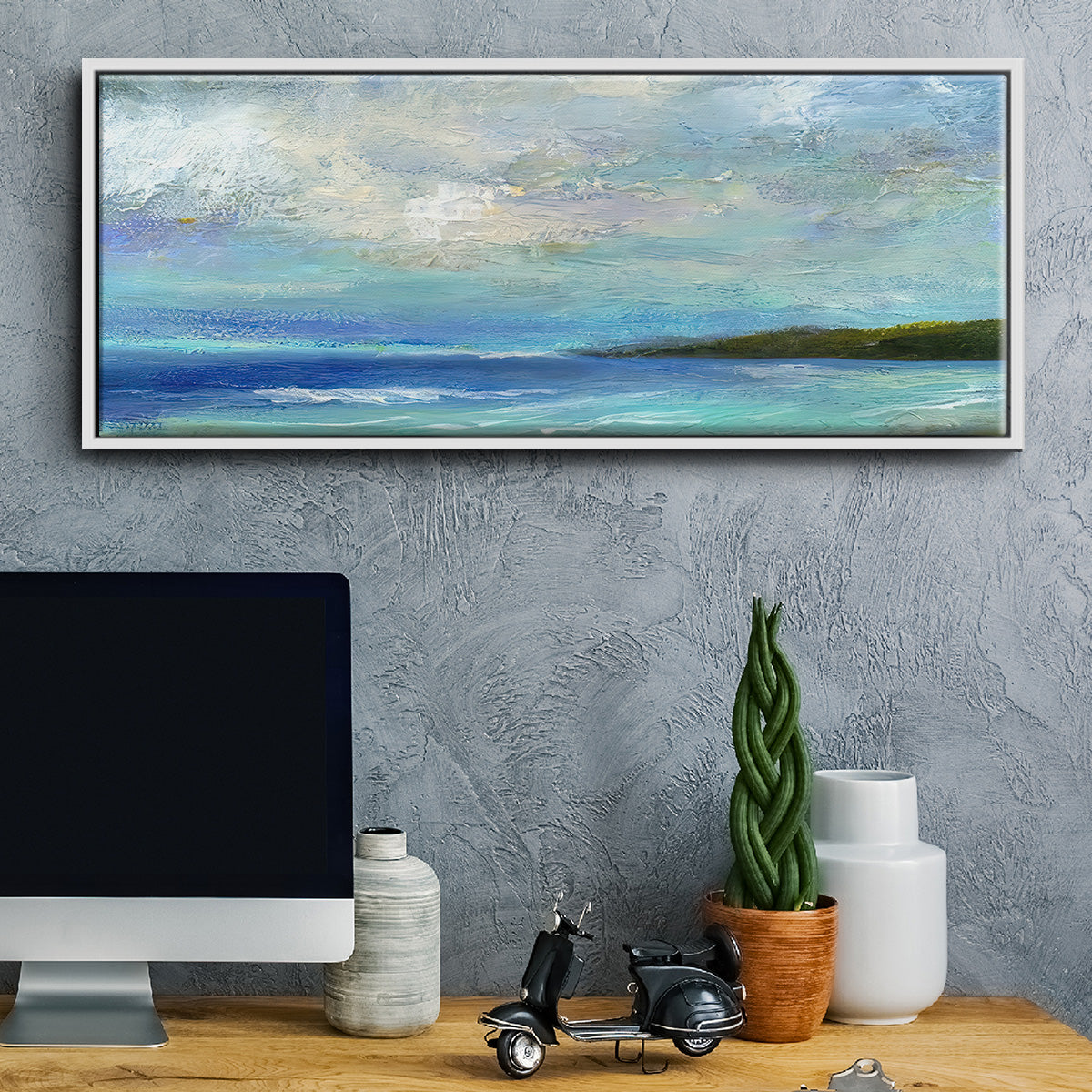 Island Inlet - Floater Framed Canvas Print