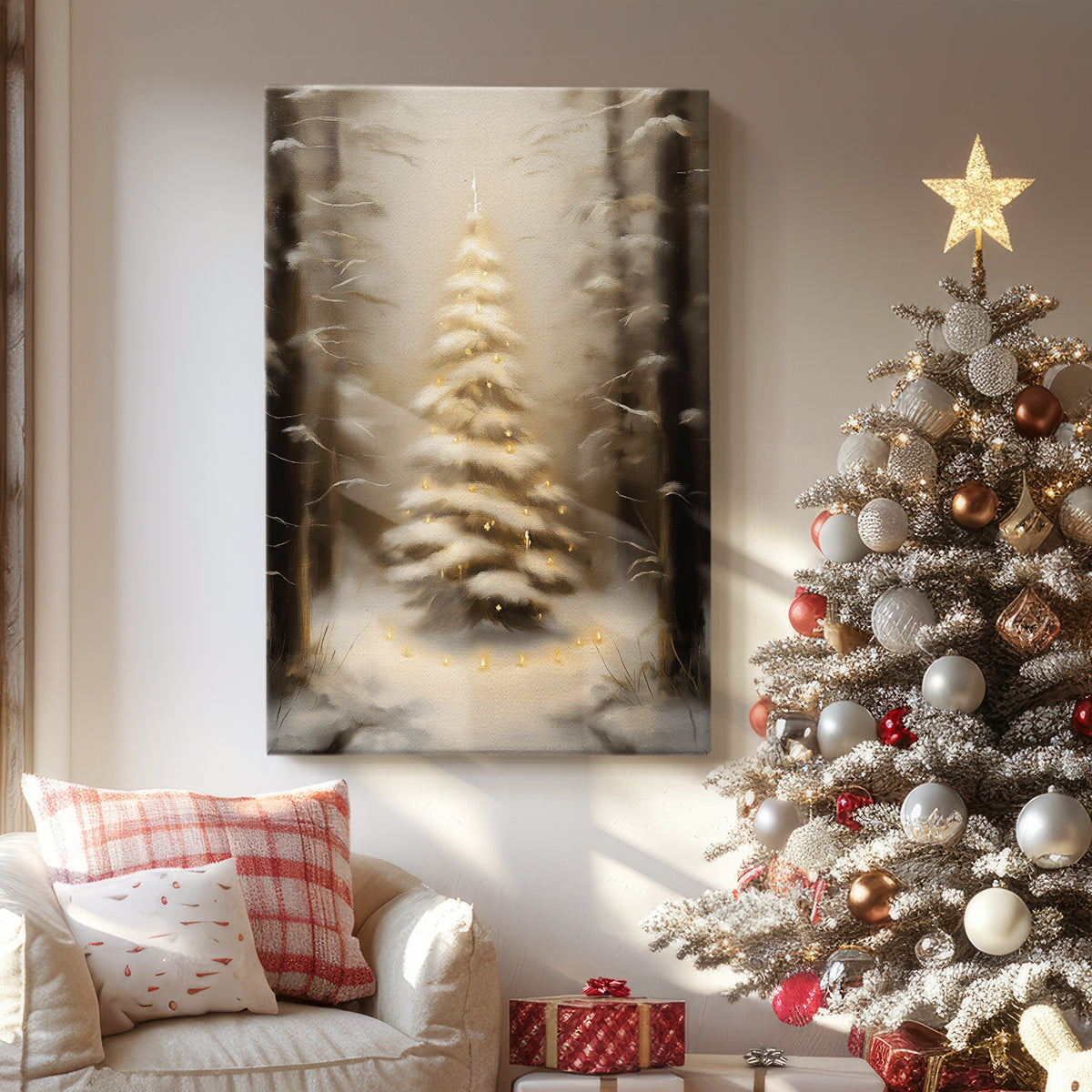 Candlelit Dawn Blessing - Canvas Art Print