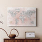 Pink Cheetah Map - Canvas Art Print