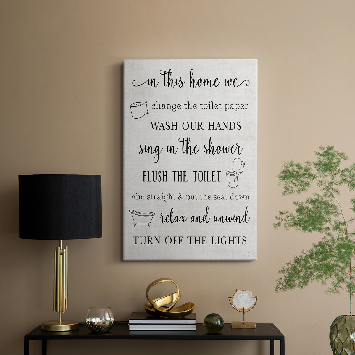 In This Bathroom - Canvas Art Print