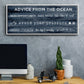 Navy Ocean - Floater Framed Canvas Print