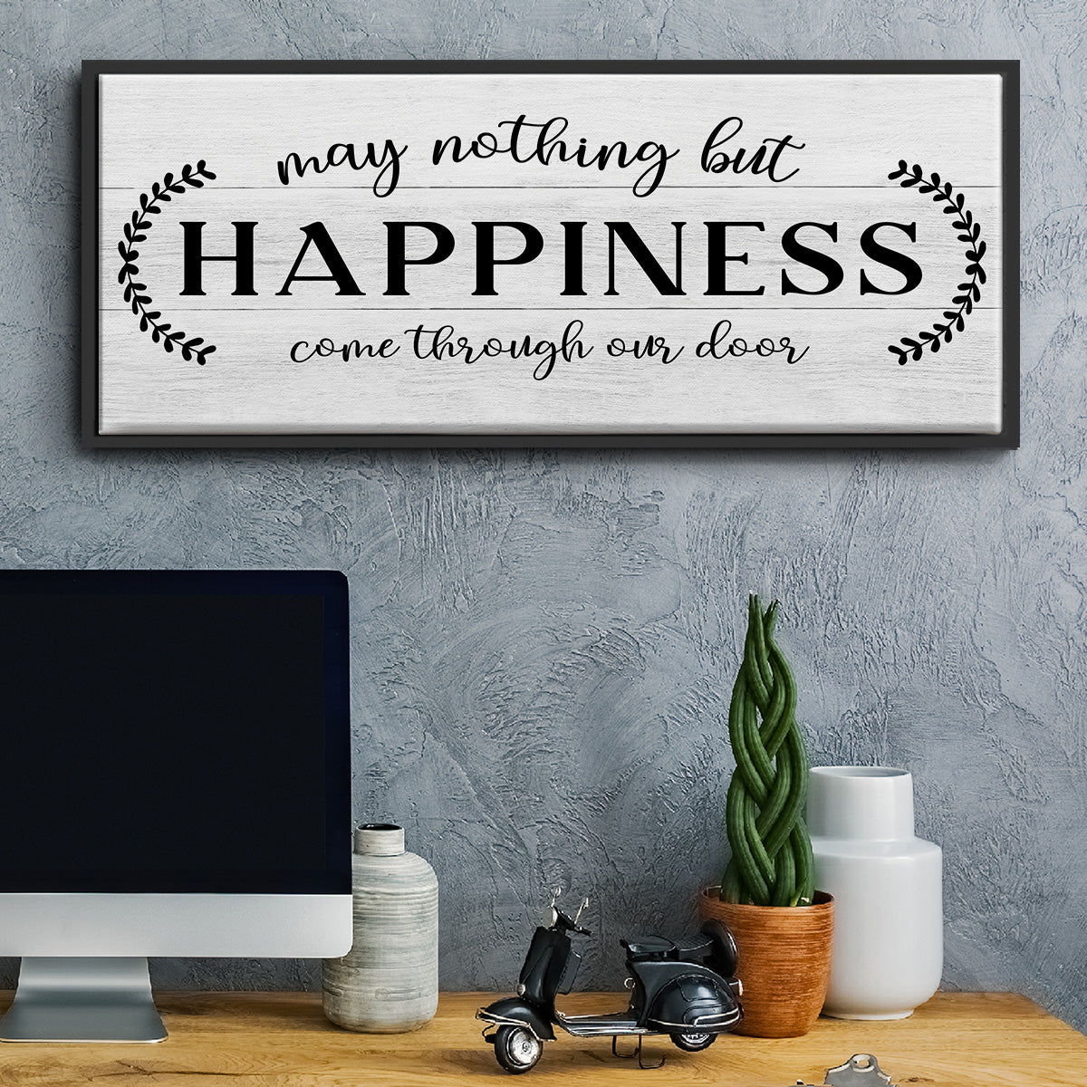 Through Our Door - Floater Framed Canvas Print