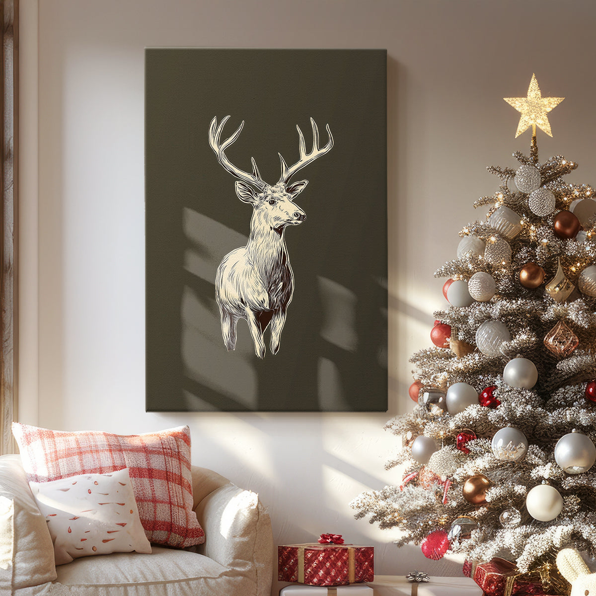 Pale Winter Candle Parish - Canvas Art Print