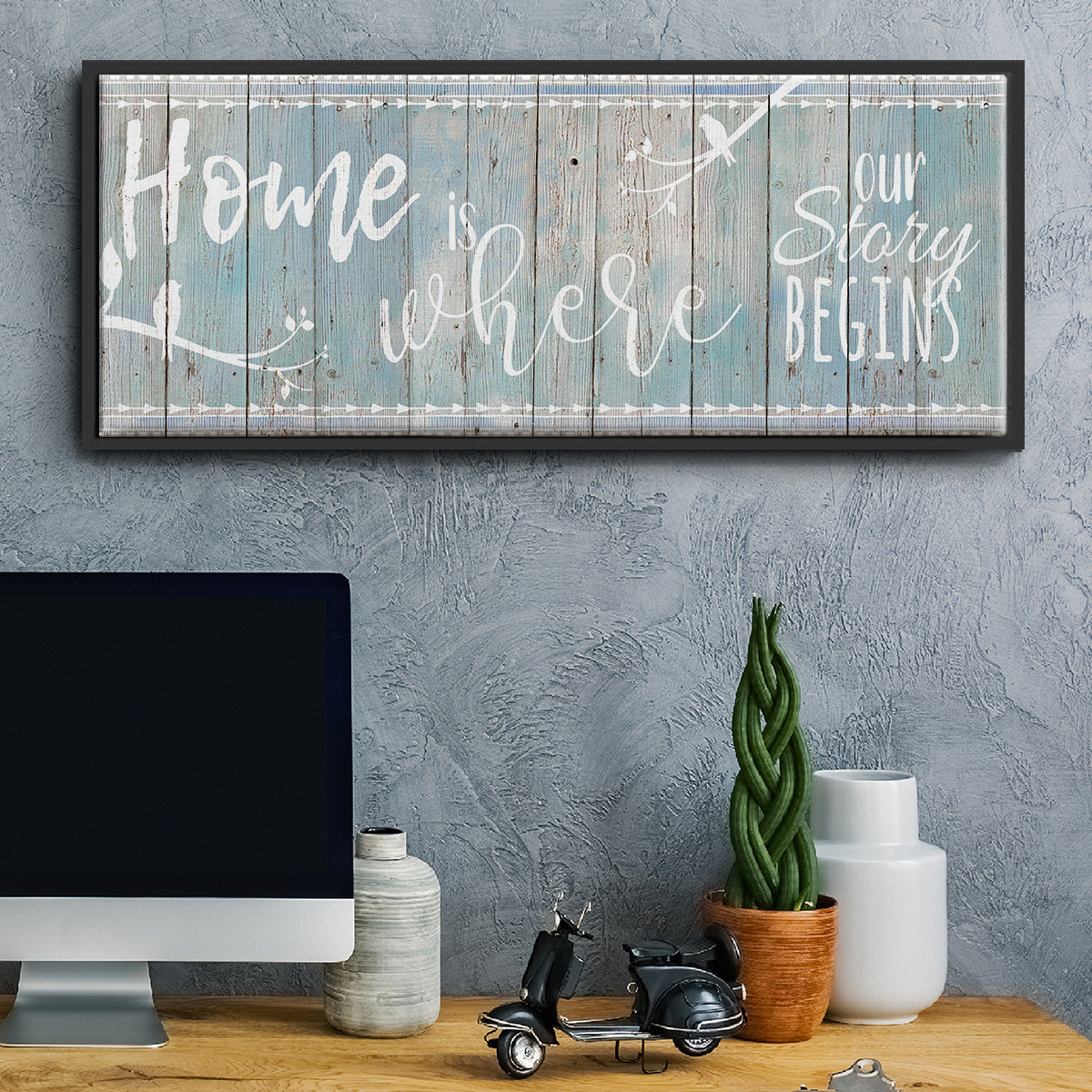 Home Story - Floater Framed Canvas Print