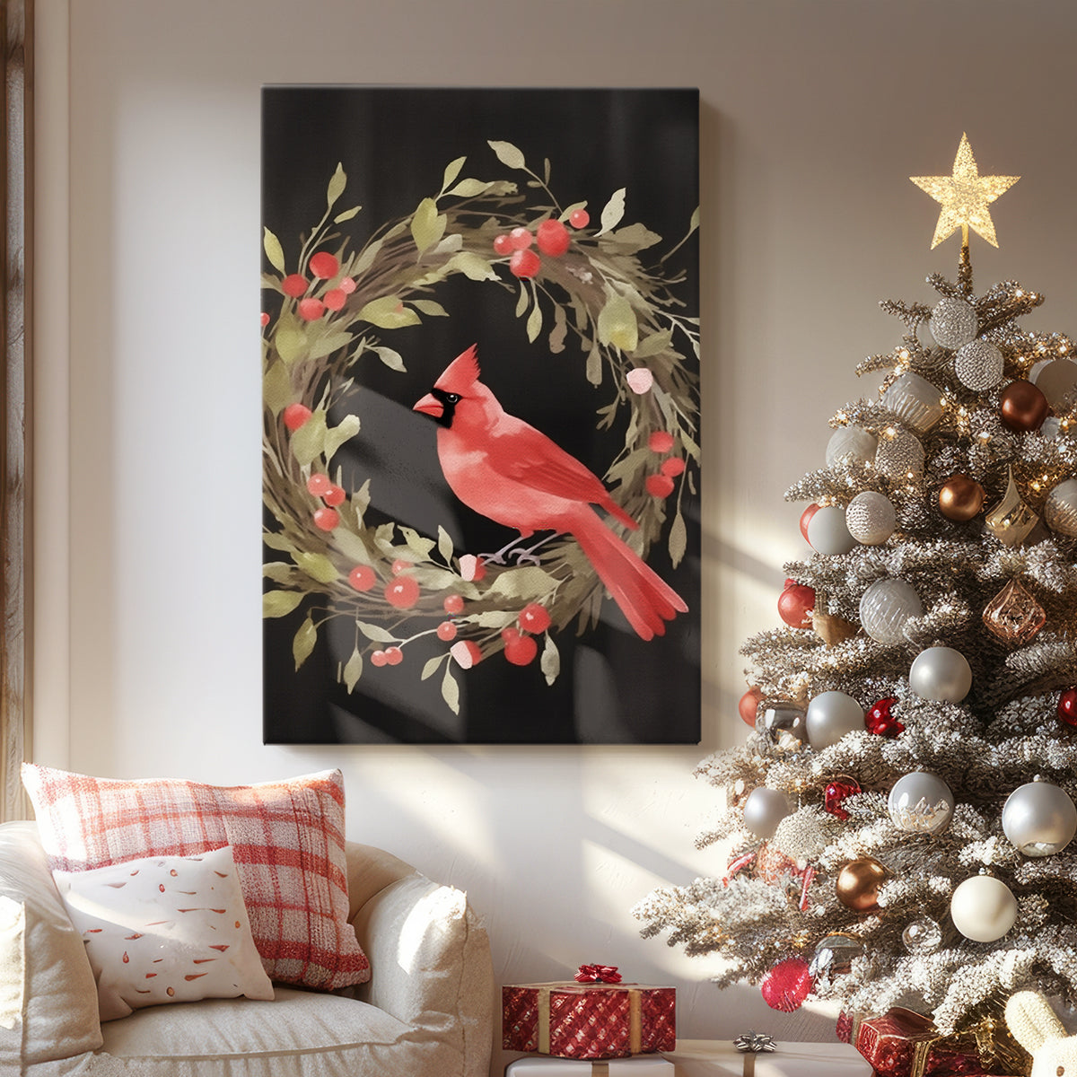 Candlelit Sleigh Serenade - Canvas Art Print