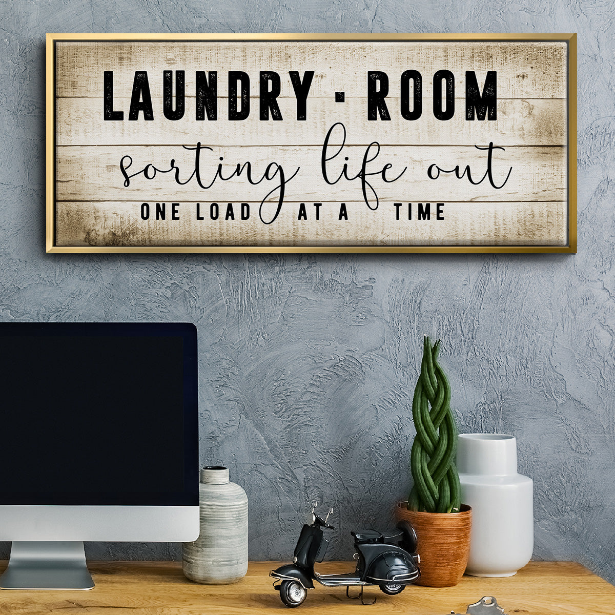 Laundry Room - Floater Framed Canvas Print
