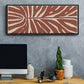 Terra Cotta Block Palms III - Floater Framed Canvas Print