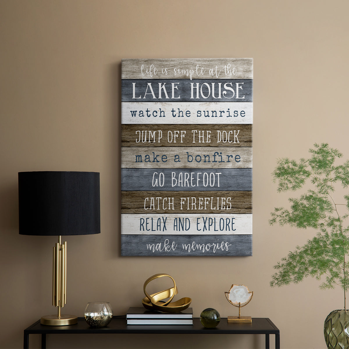 Simple Lake Rules - Canvas Art Print