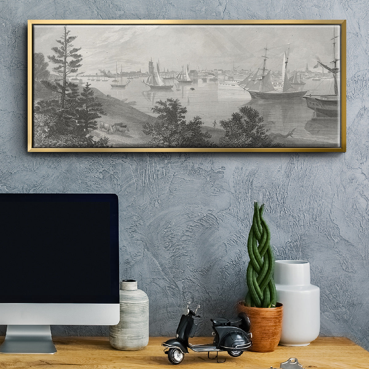City of Detroit - Floater Framed Canvas Print