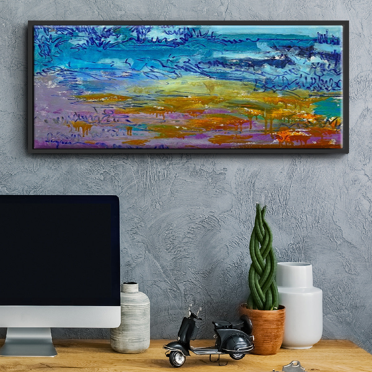 Dancing Heart - Floater Framed Canvas Print