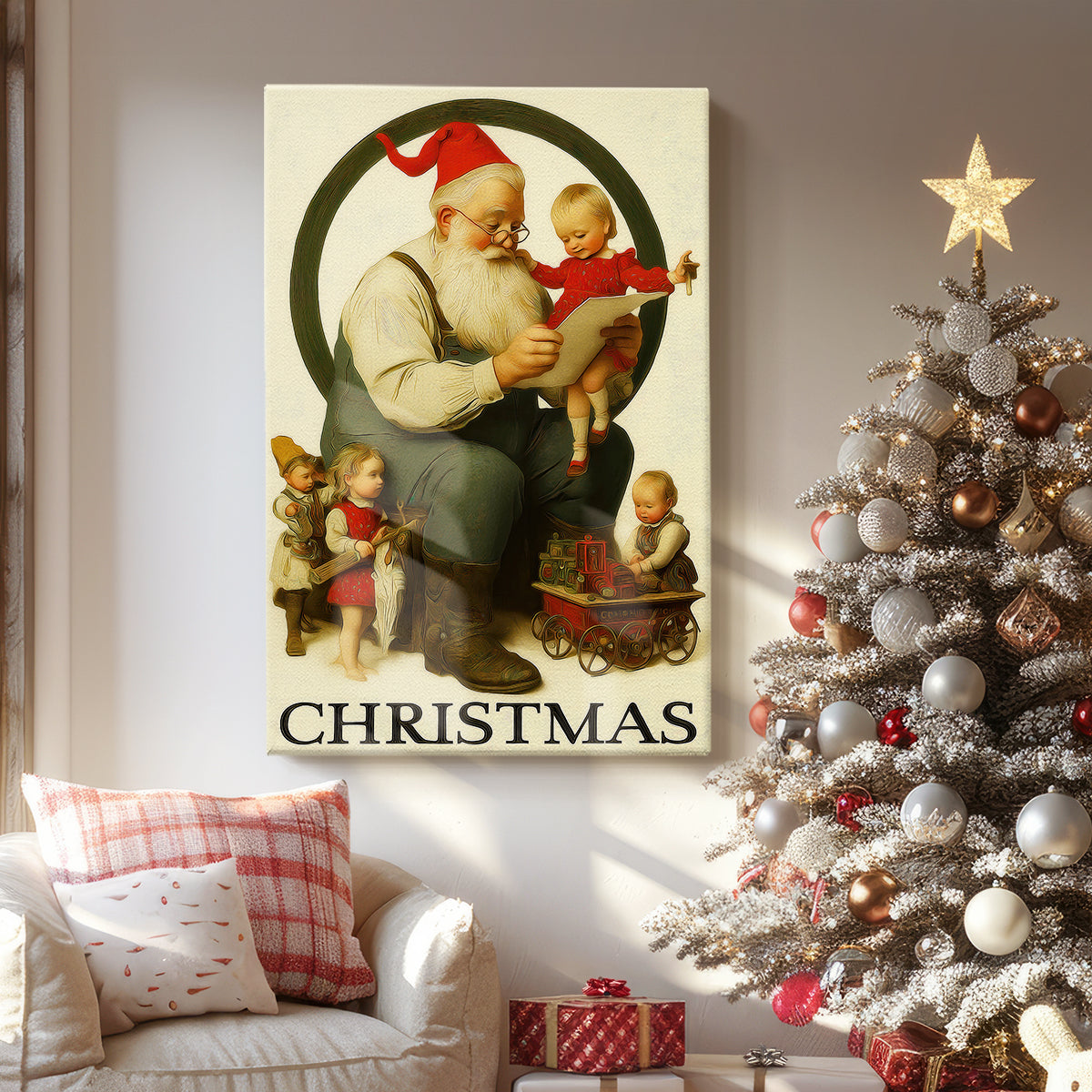 Warm Lantern Carols at Dawn - Canvas Art Print