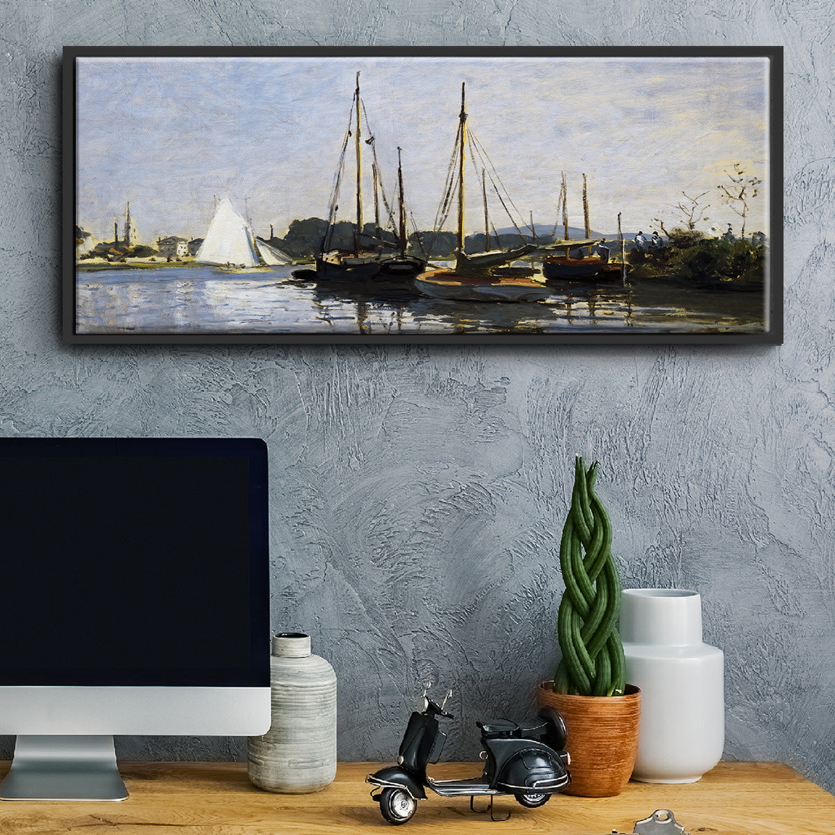 Pleasure Boats, 1872 - Floater Framed Canvas Print