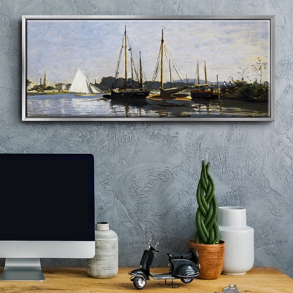 Pleasure Boats, 1872 - Floater Framed Canvas Print