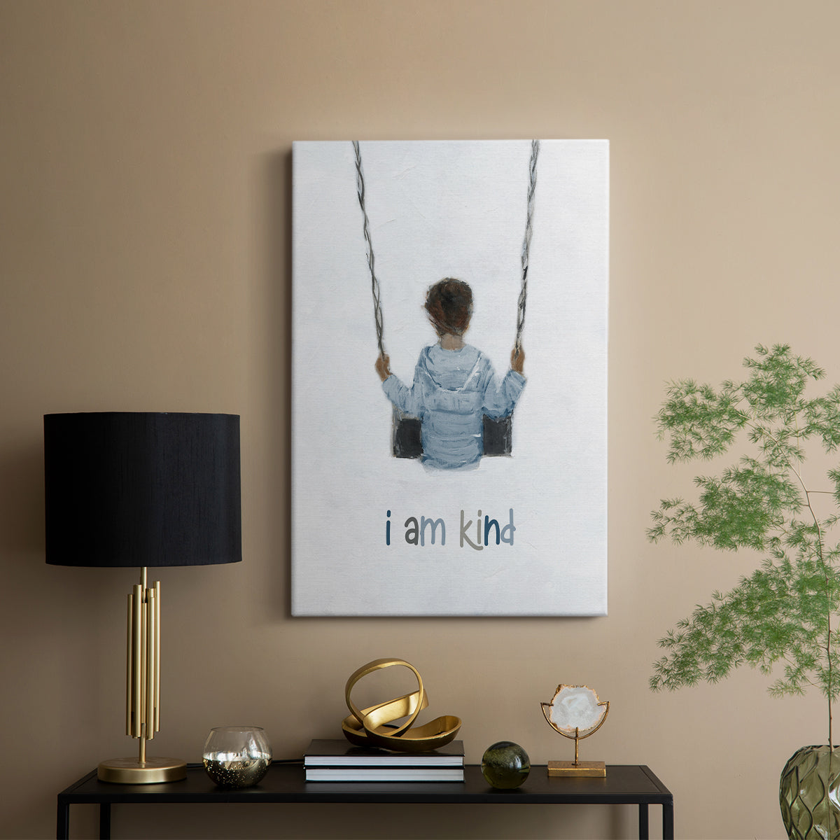 Boy on a Swing - Canvas Art Print