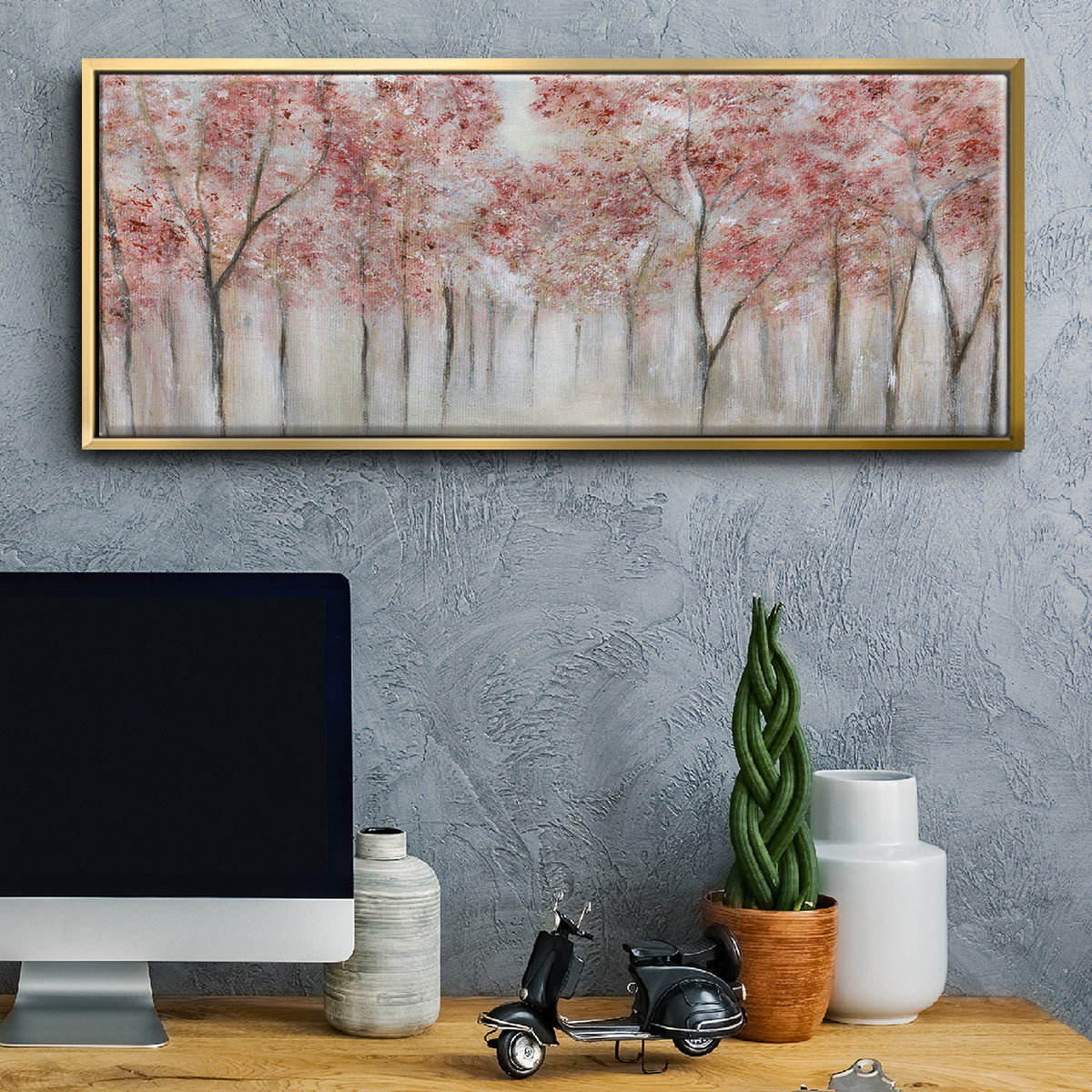 Blushing Spring - Floater Framed Canvas Print