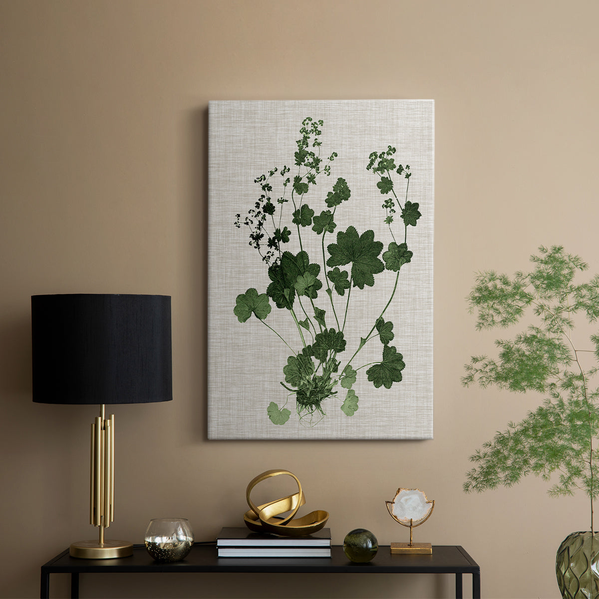 Forest Foliage on Linen III - Canvas Art Print