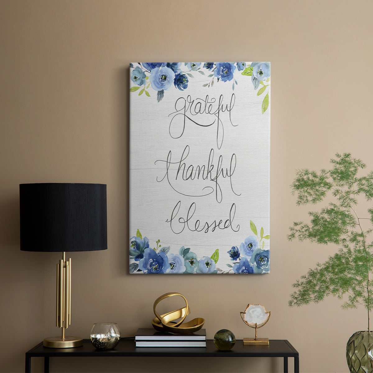 Grateful, Thankful, Blessed - Canvas Art Print