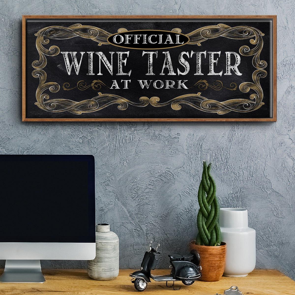 Wine Taster - Floater Framed Canvas Print