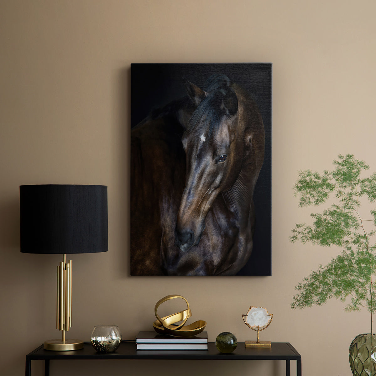 Sunlit Horses I - Canvas Art Print
