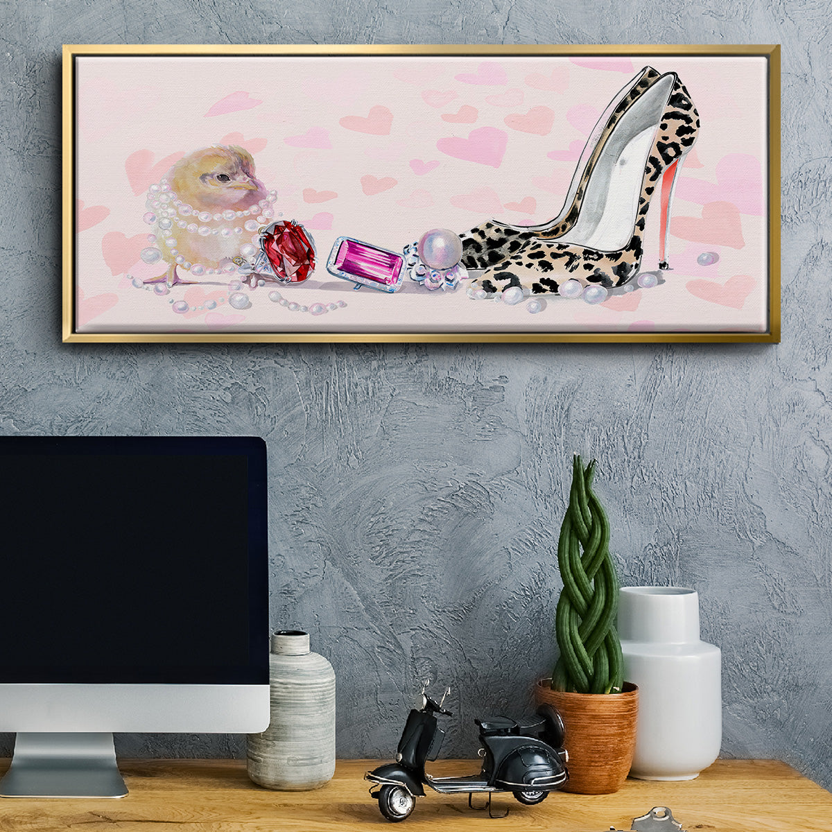 Cute Couture Collection D - Floater Framed Canvas Print