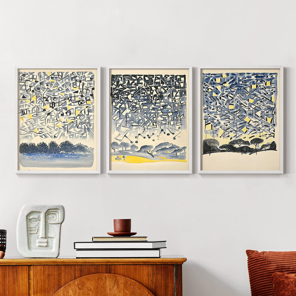 Abstract Series CXCII - Restickable Framed Art Set
