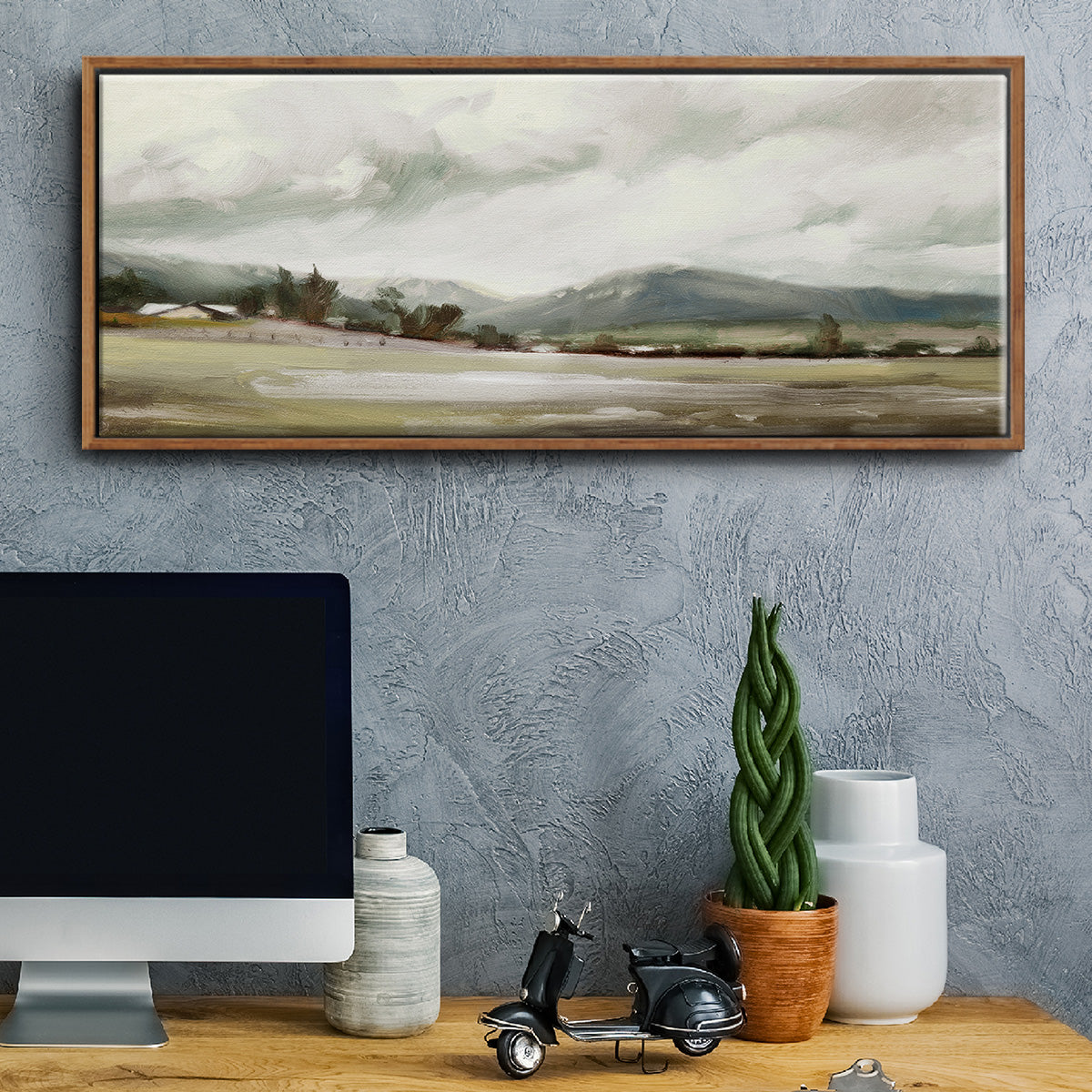 Big Sky Valley - Floater Framed Canvas Print