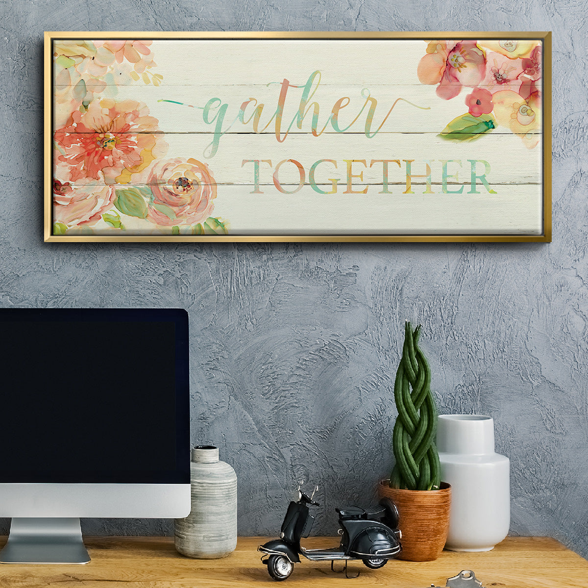 Gather Together - Floater Framed Canvas Print