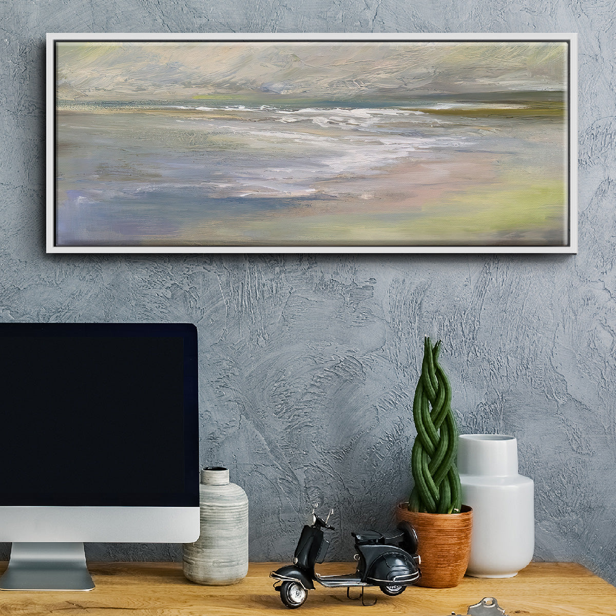 Beach Light II - Floater Framed Canvas Print