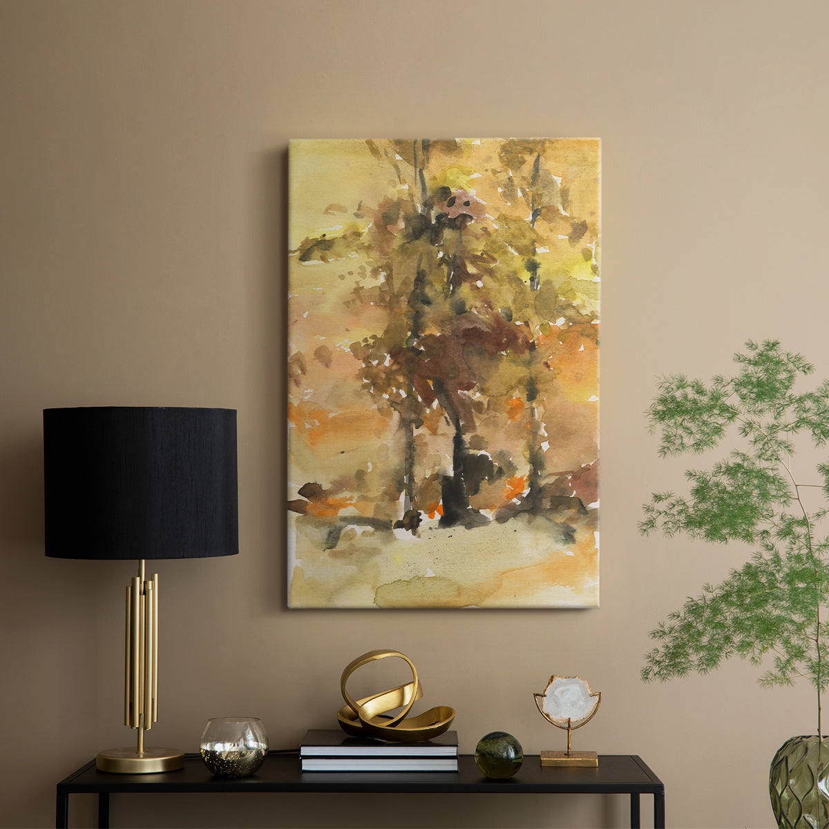 Fall Foliage Watercolor I - Canvas Art Print