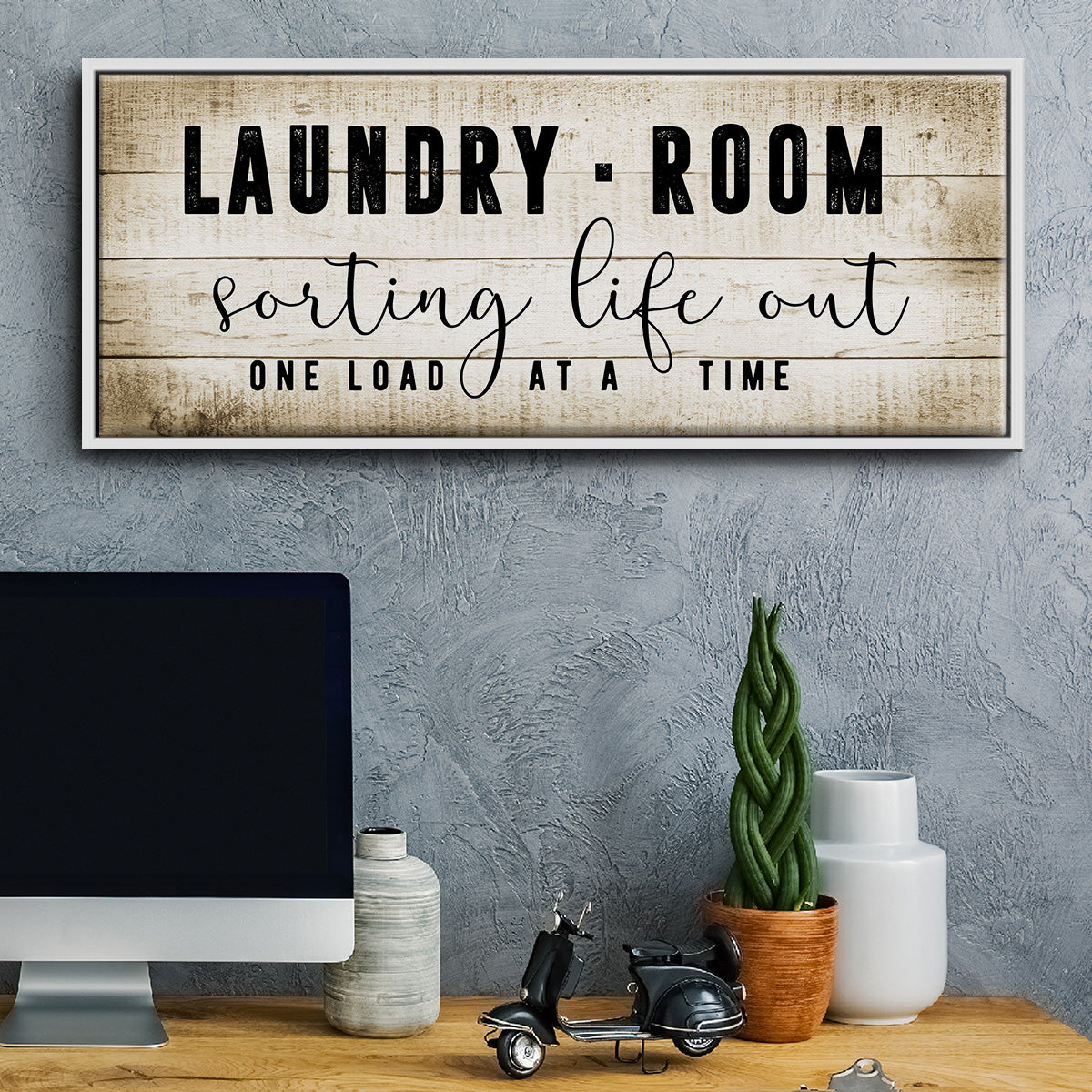 Laundry Room - Floater Framed Canvas Print