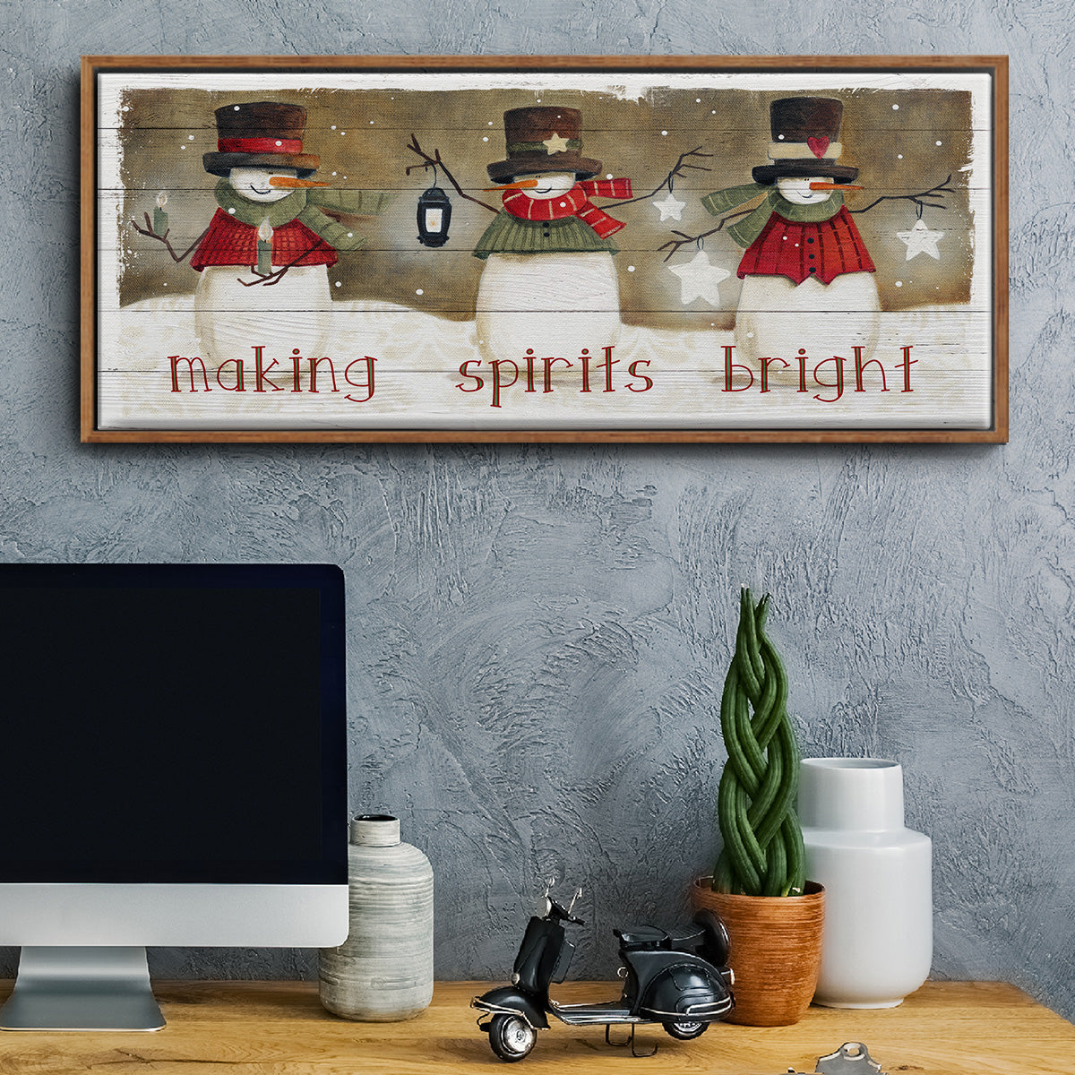 Making Spirits Bright - Floater Framed Canvas Print