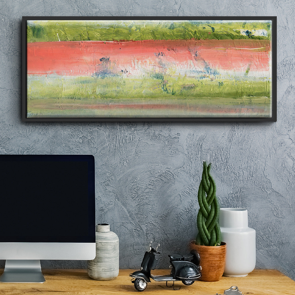 Nature's Flag I - Floater Framed Canvas Print
