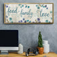 Food Family Love - Floater Framed Canvas Print