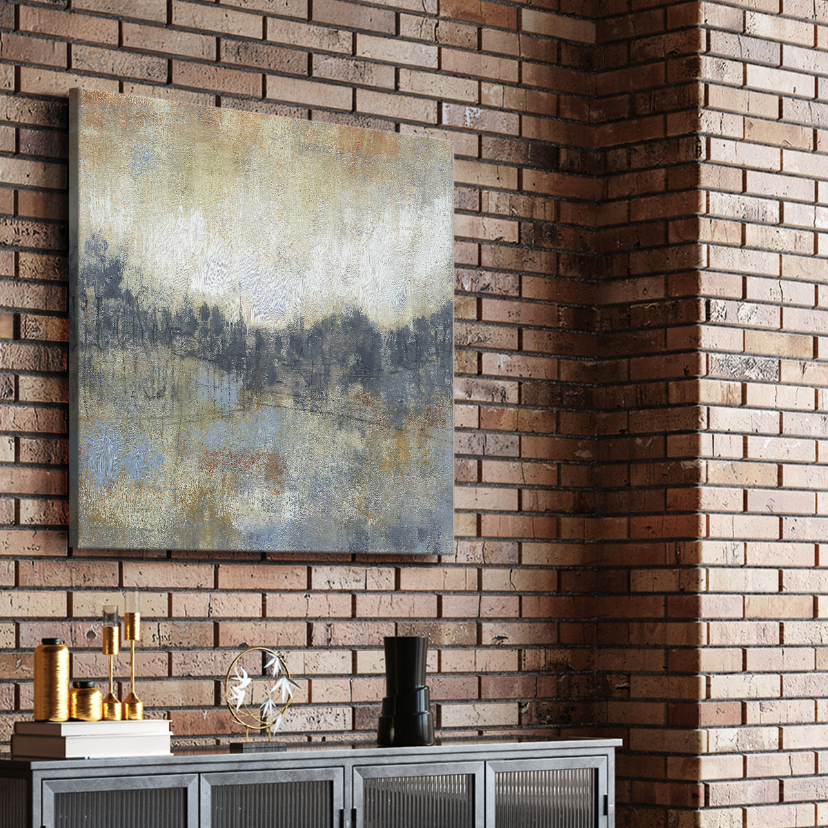 Cool Grey Horizon I - Canvas Art Print