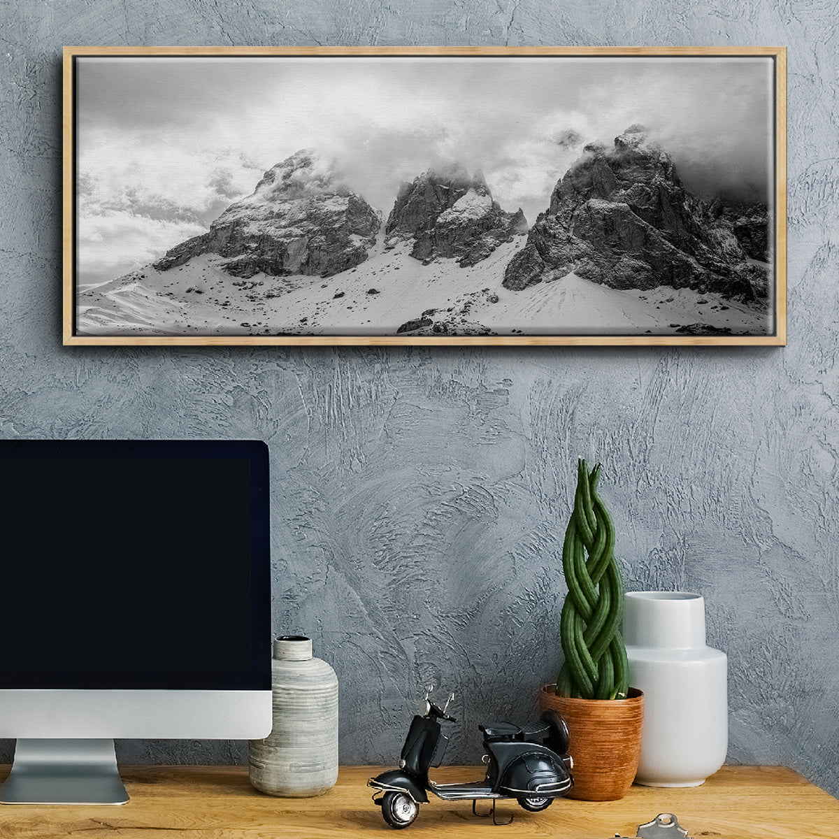 Dolomites - Floater Framed Canvas Print