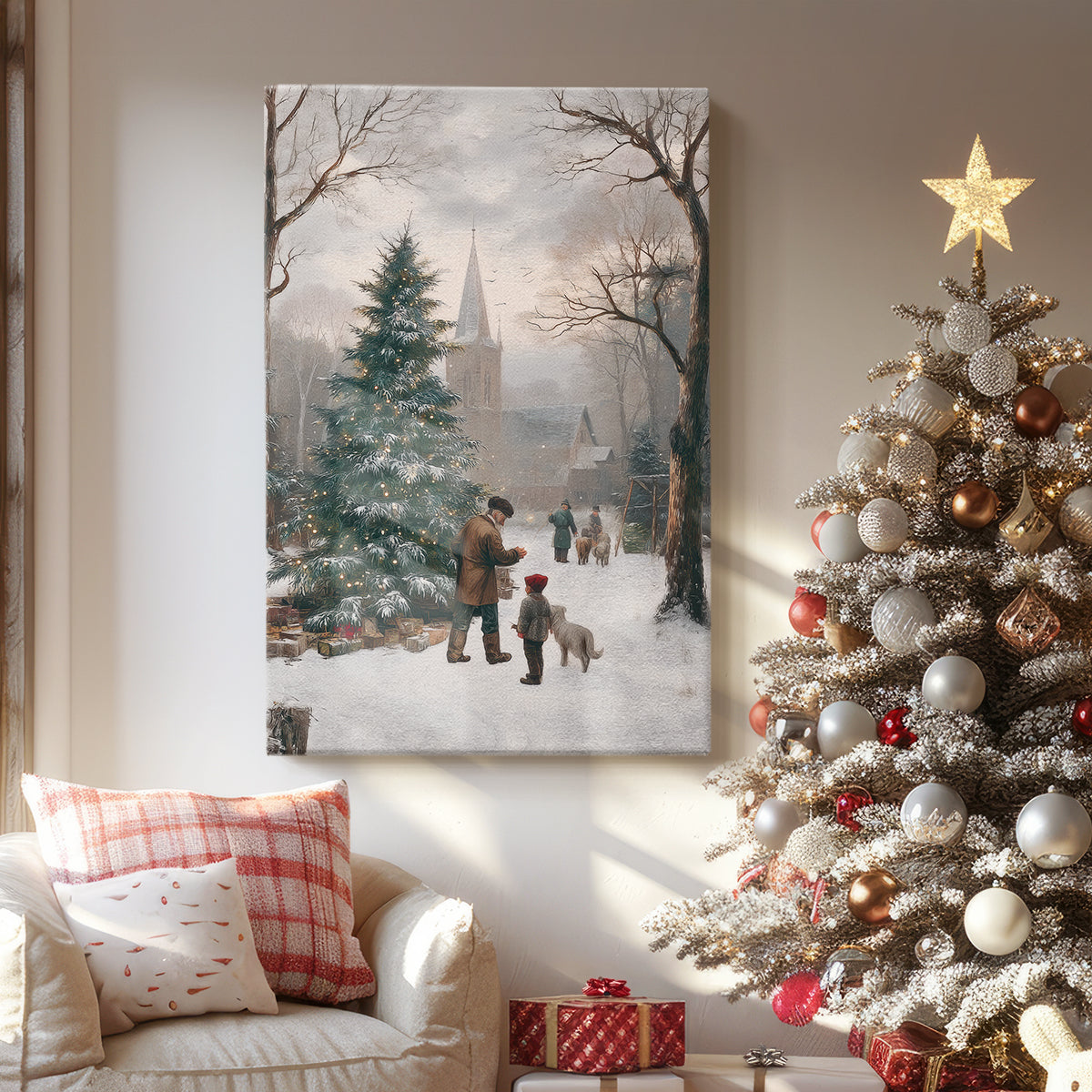 Candle of Pale Winter Promise - Canvas Art Print
