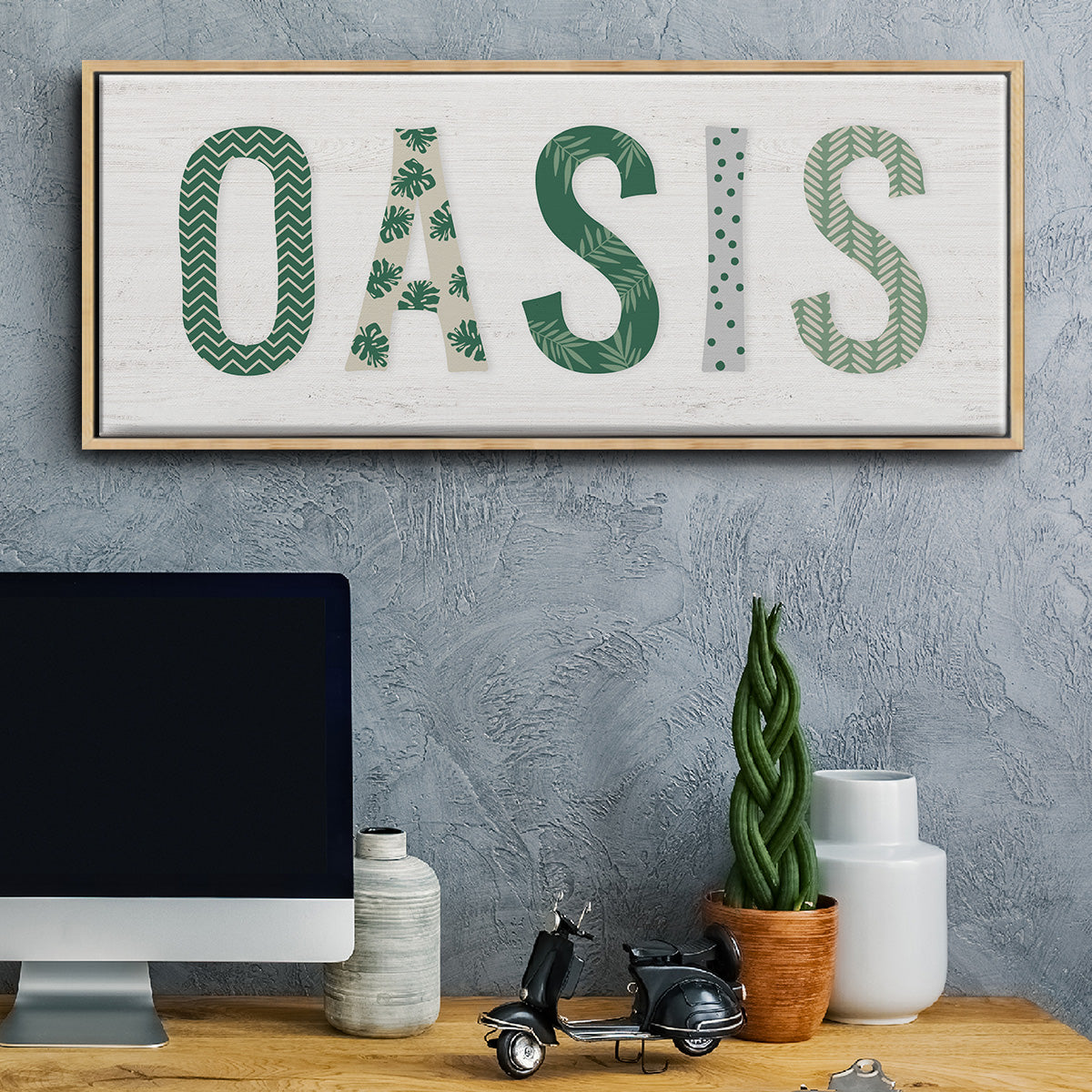 Oasis Cabana - Floater Framed Canvas Print