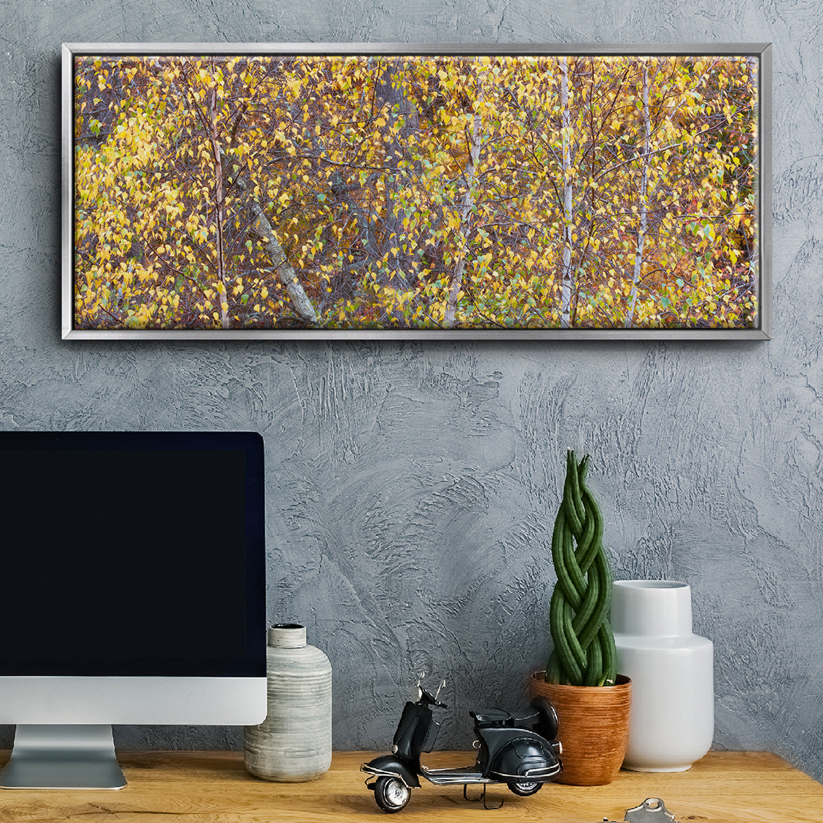 Tree Panorama III - Floater Framed Canvas Print
