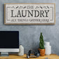 Laundry Gathers - Floater Framed Canvas Print