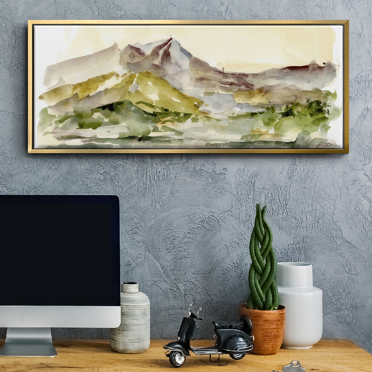 Plum Ridge I - Floater Framed Canvas Print