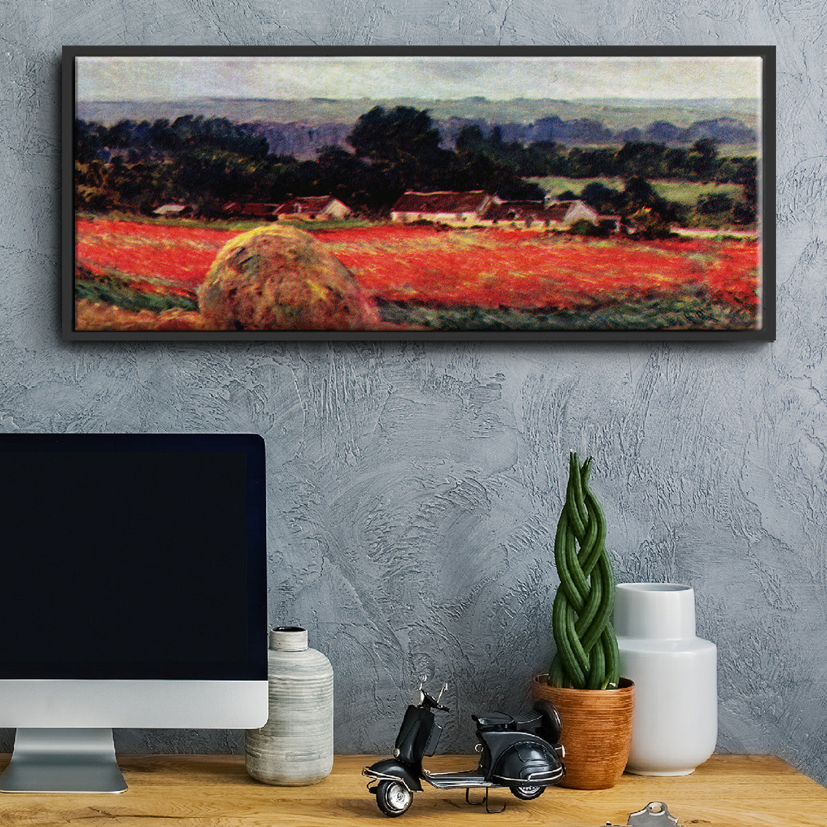 The Poppy Blumenfeld (The Barn) - Floater Framed Canvas Print