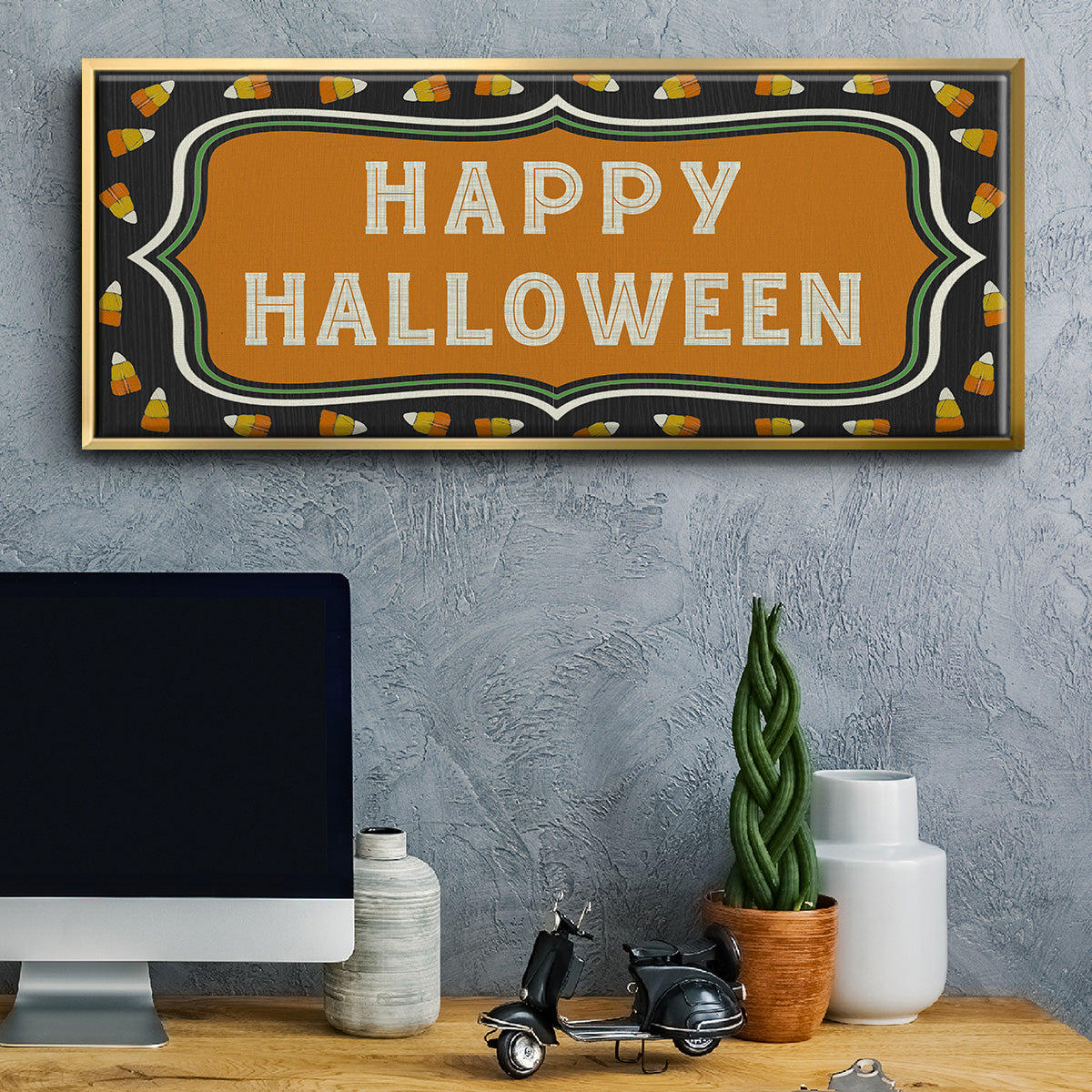 Happy Hallowween - Floater Framed Canvas Print