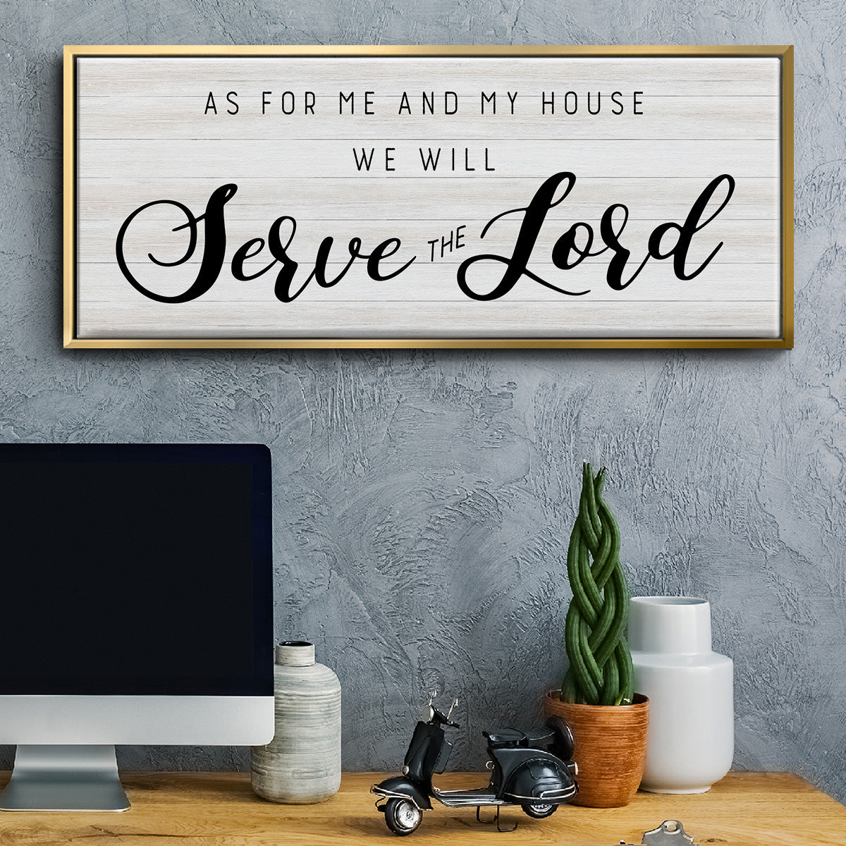 Serve the Lord - Floater Framed Canvas Print