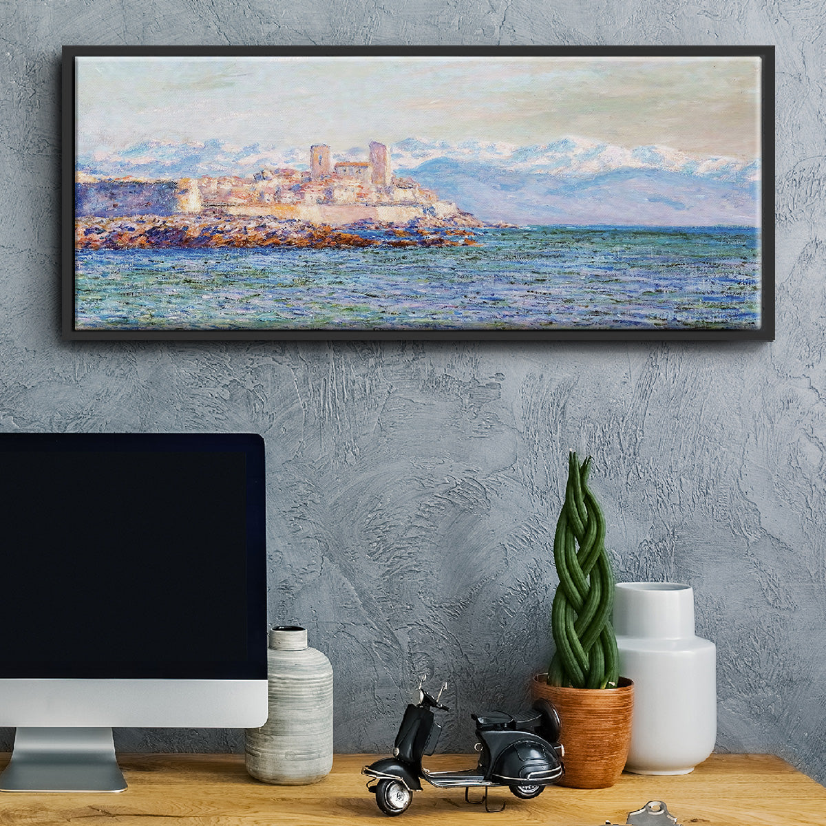 The Old Fort at Antibes, 1888 - Floater Framed Canvas Print