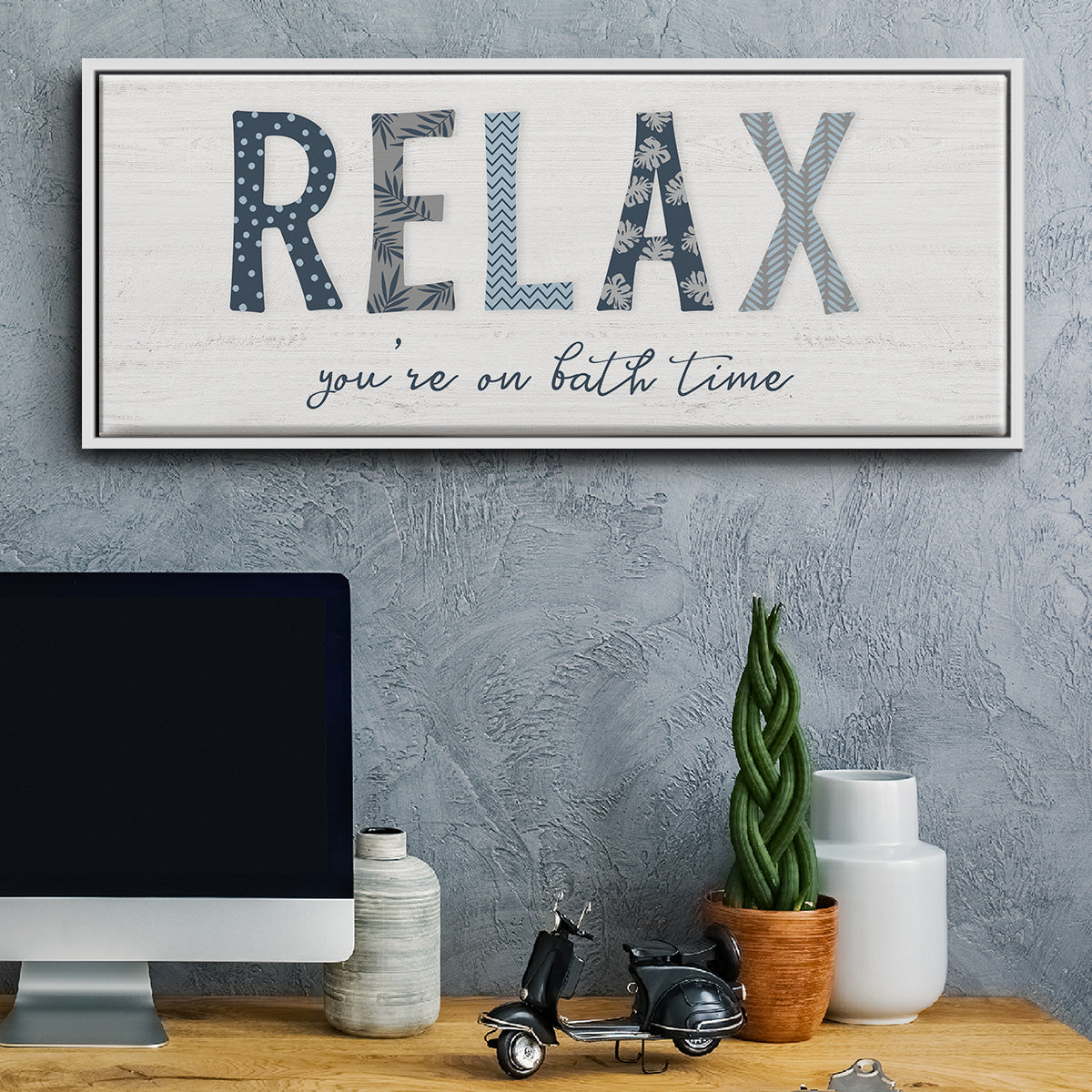 Relax - Floater Framed Canvas Print